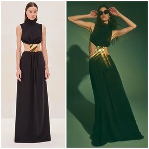 NWT ALEXIS PRAGUE DRESS in Black Maxi SZ XXS